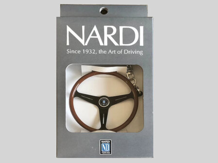 Keychain Nardi steering wheel with black spoke