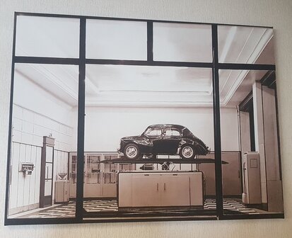 Klassieke auto reproducties op canvas 90 x 120 cm !