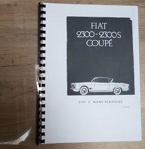 Instruction book copie 2300S coupe